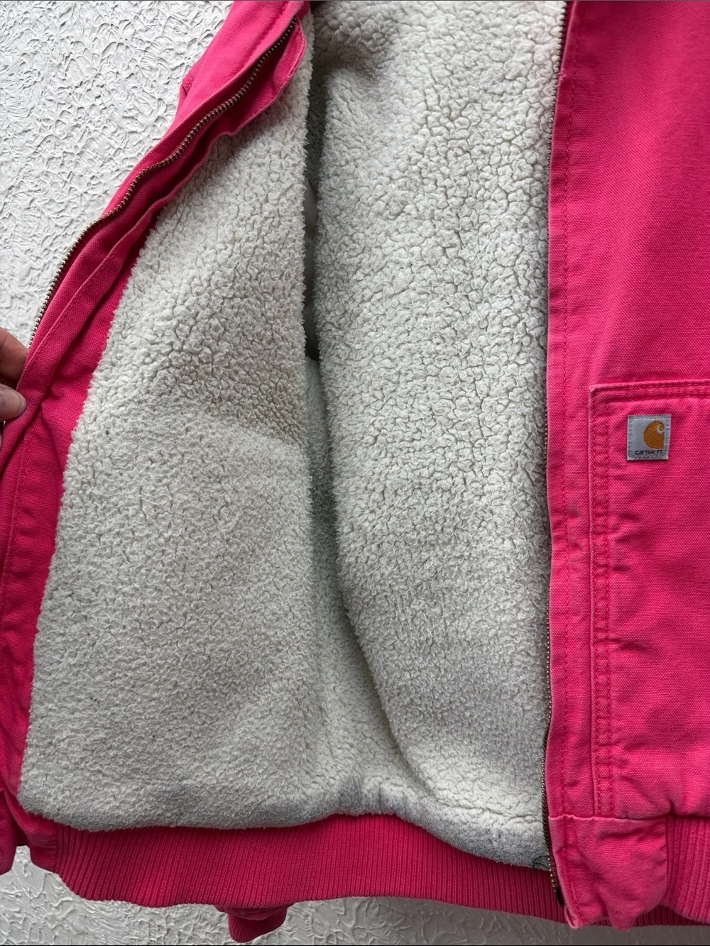 Carhartt Hot Pink Hooded Sherpa Jacket